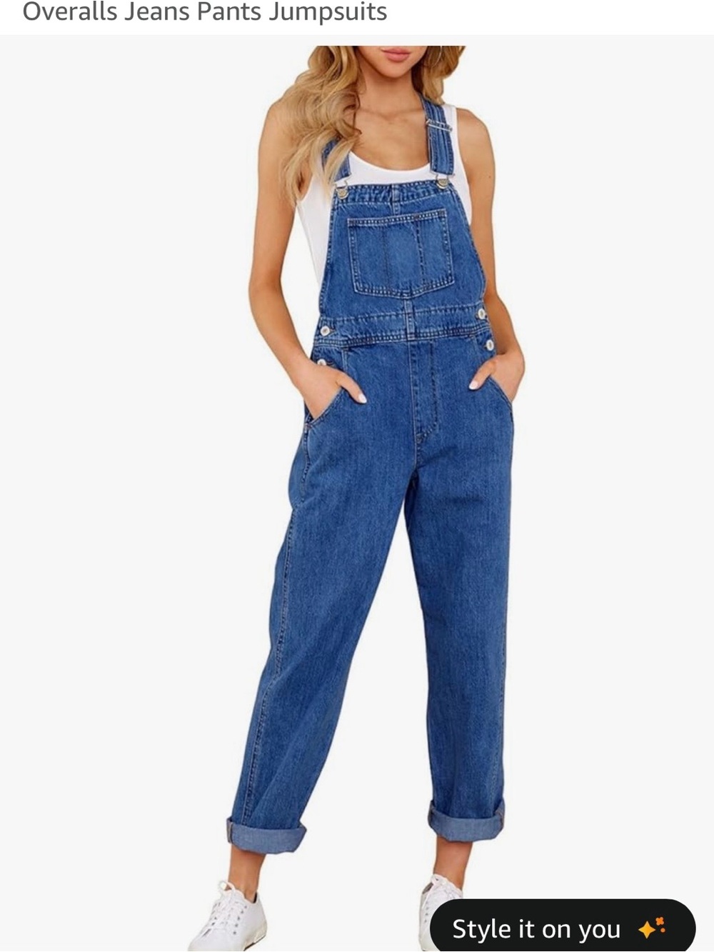 Women’s Blue Denim Jeans Overalls